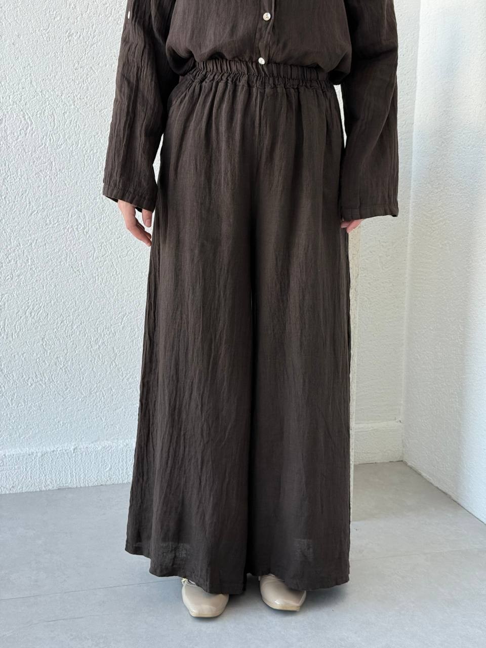 Keten Oversize Takım FLR