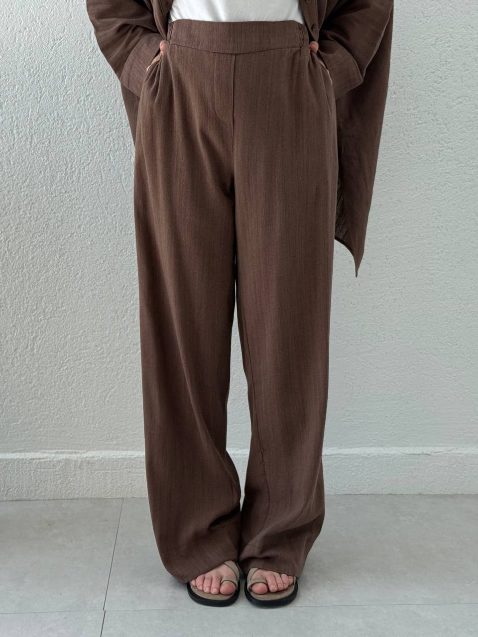 Panço Model PamukluÜ Pantolon Takım - Kahve