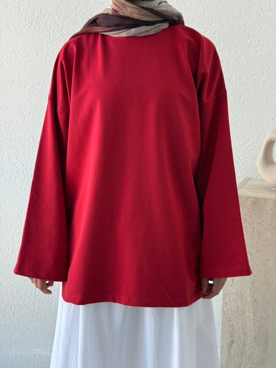 Oversize İki İplik Yan Yırtmaçlı Sweat