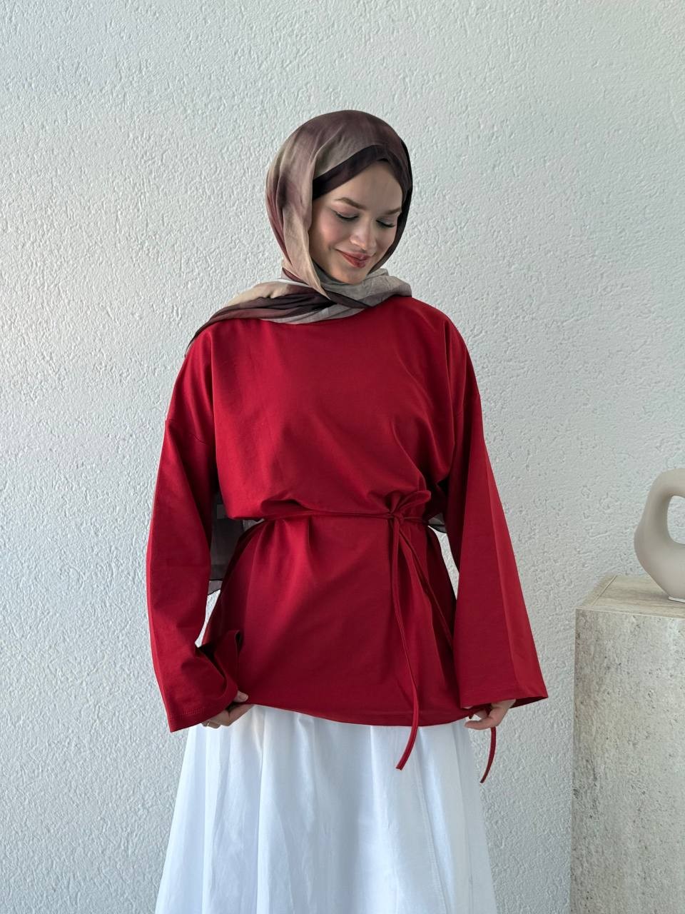 Oversize İki İplik Yan Yırtmaçlı Sweat