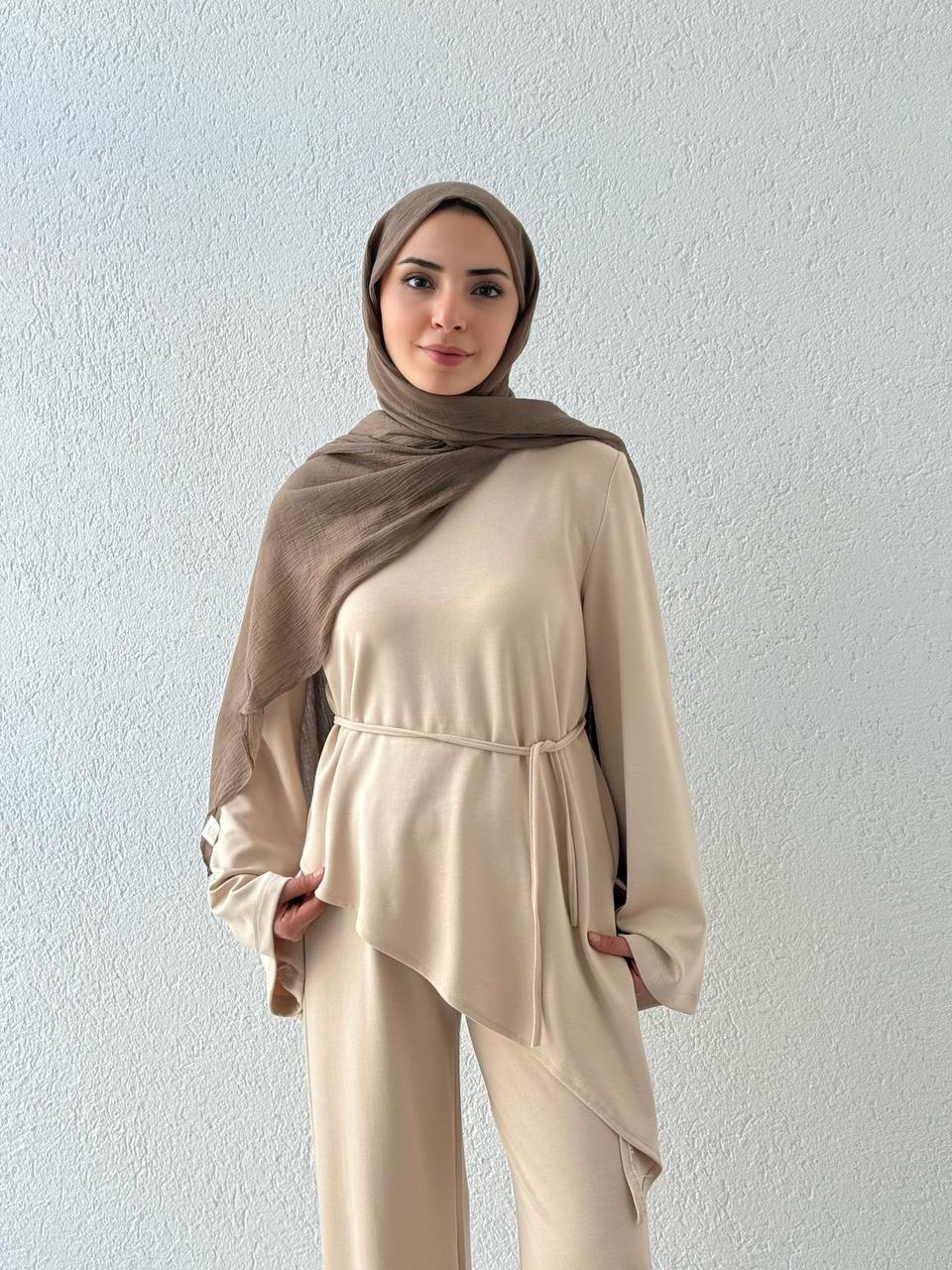 Asimetrik Kesim Oysho Modal Takım 601 - Bej