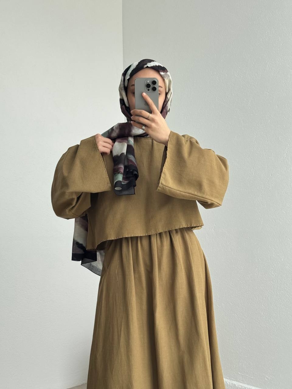 Crop Etekli Takım - Olive