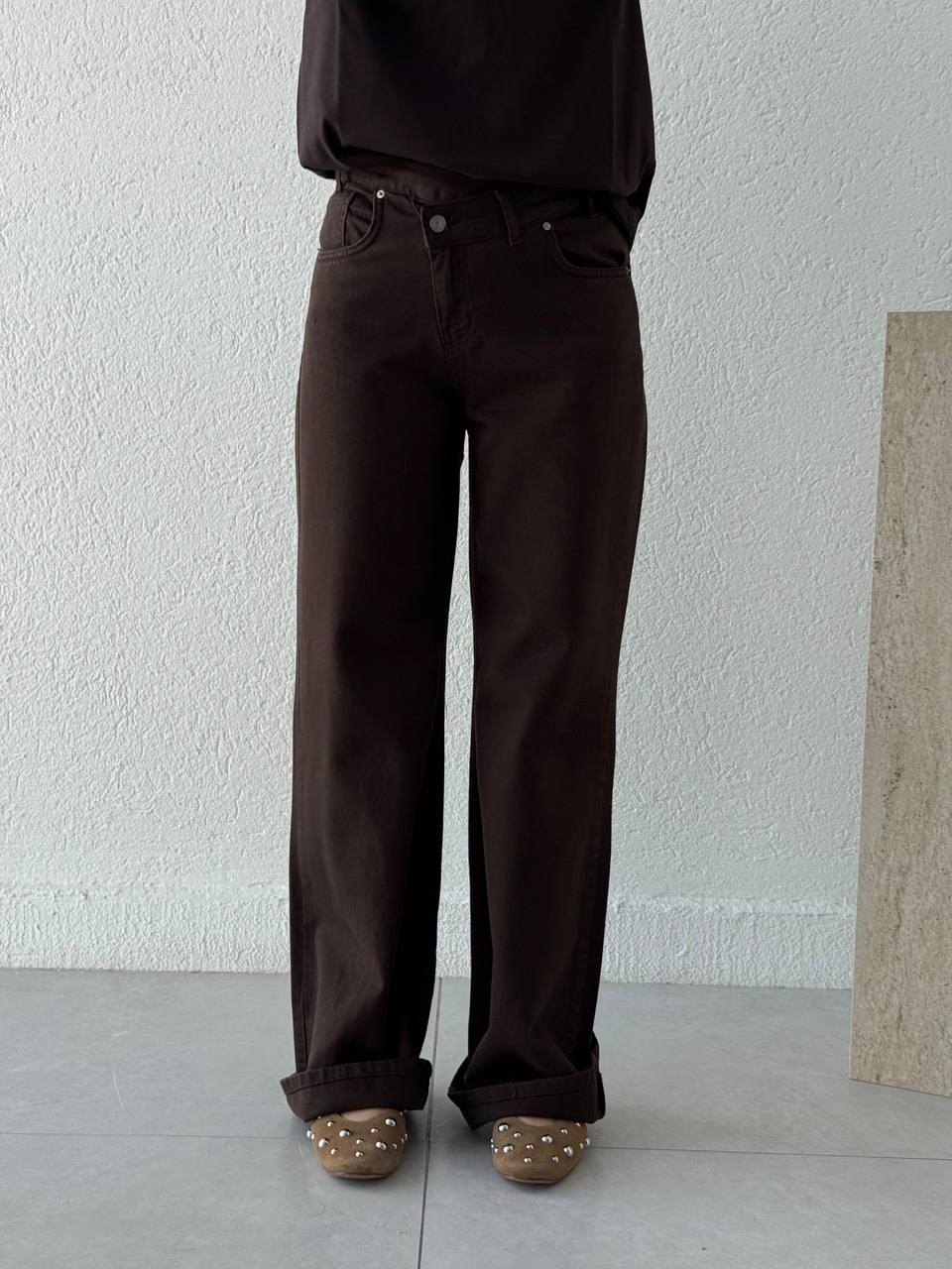 DLVN Asimetrik Pamuk Pantolon