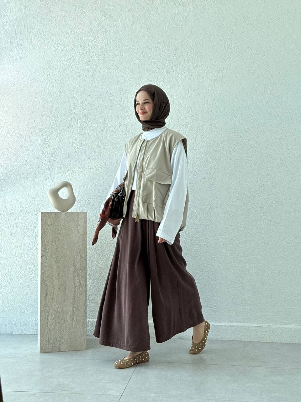 Tencel Etek Görünümlü Pantolon 51204