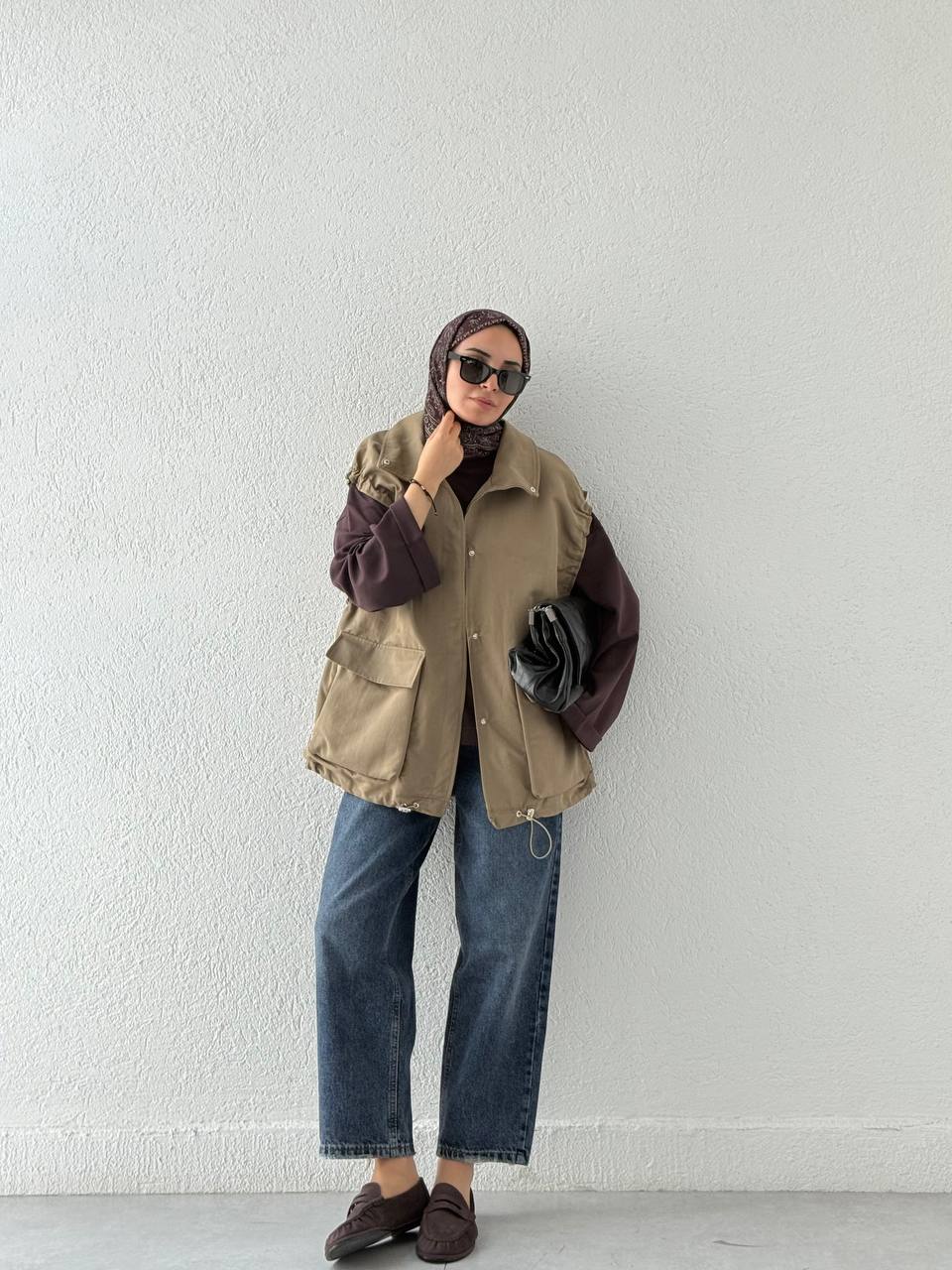 Zara Model Kol Lastik Detaylı Yelek