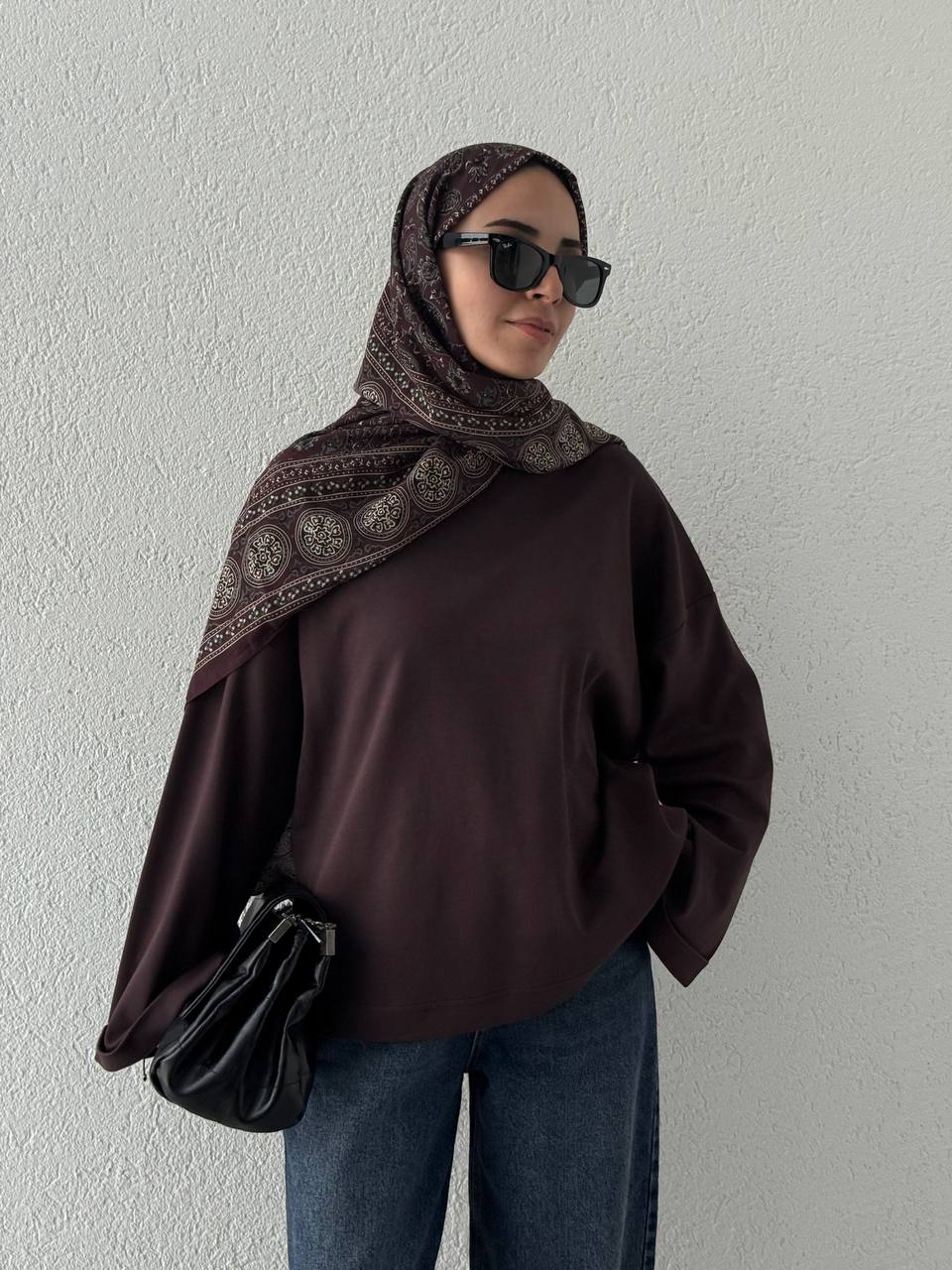 Dik Yaka Oversize Double Kol Sweat 