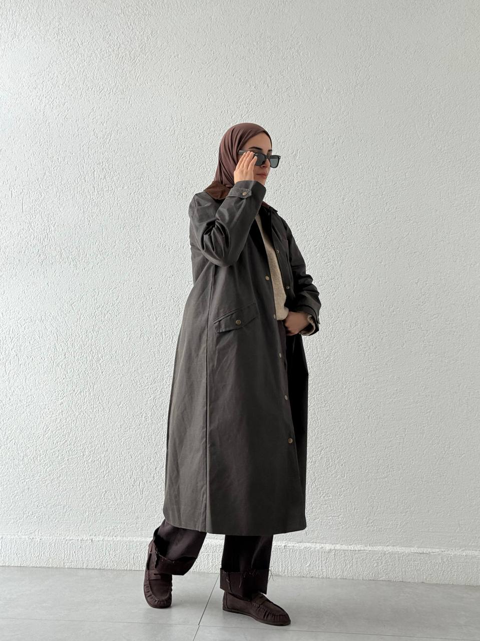 Barbour Kadife Yaka B Kalite Trenç FL 250605