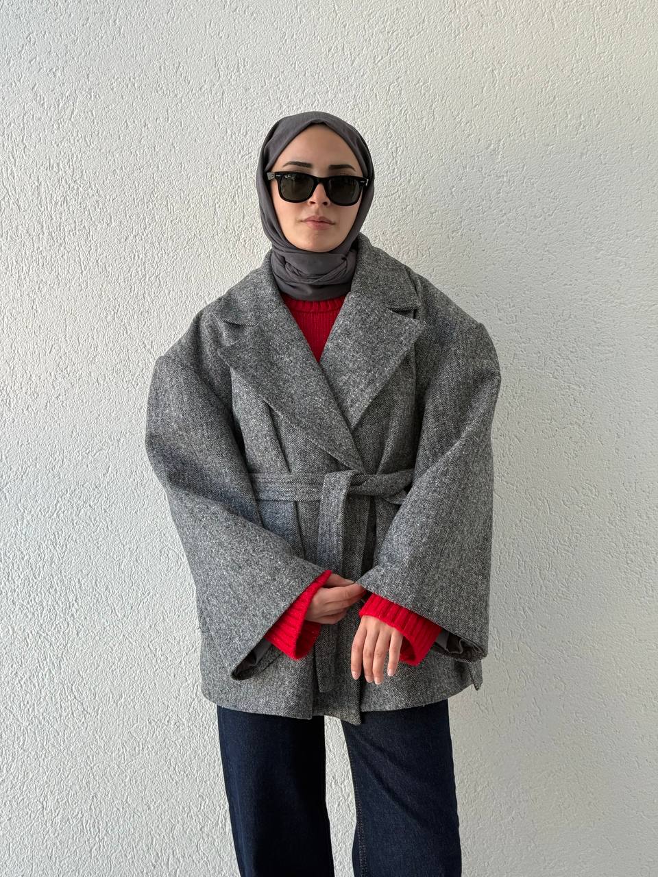 Oversize Dioganel Kaşe Kaban 923