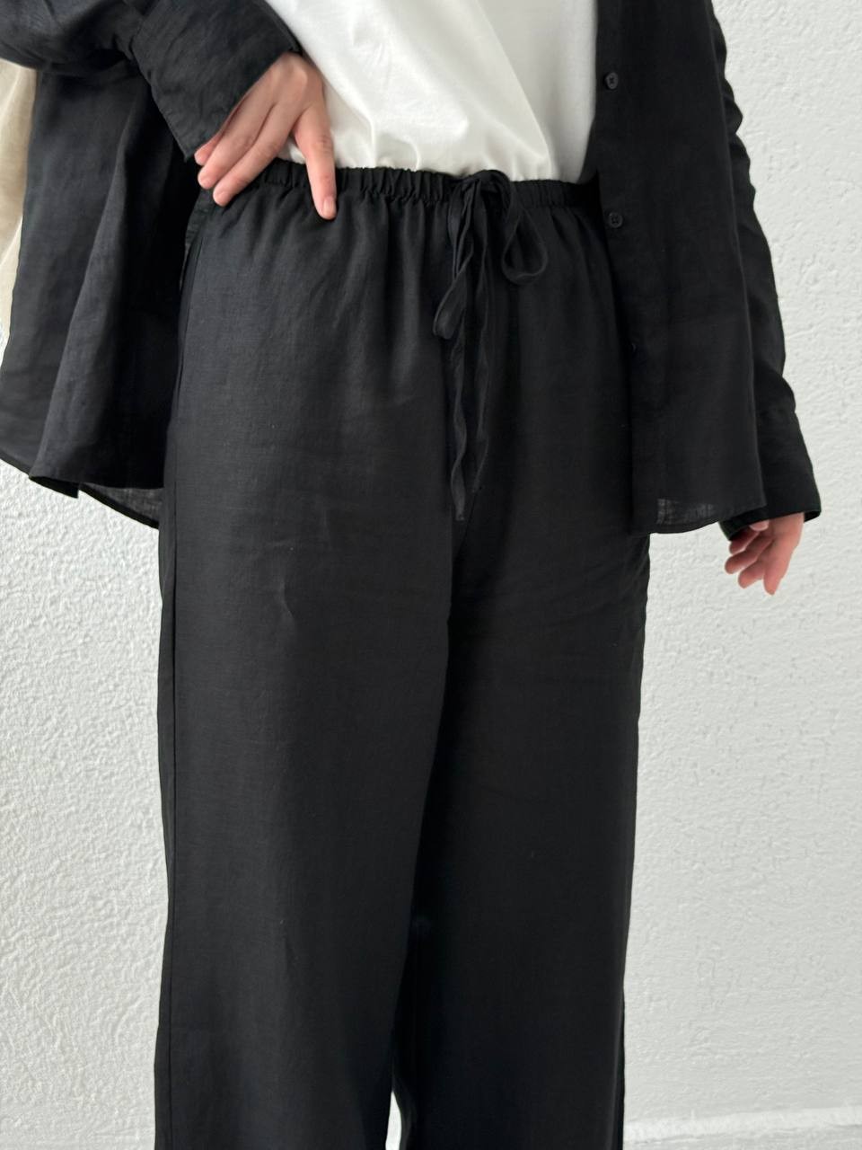 Premium Kalite Keten Pantolon - Siyah