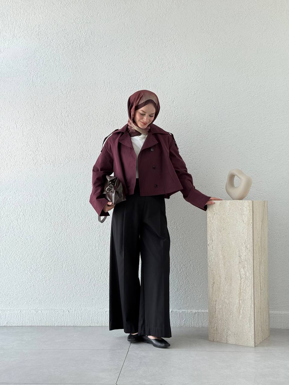 DLVN Bel Ayarlamalı Kumaş Pantolon 71606 - Siyah