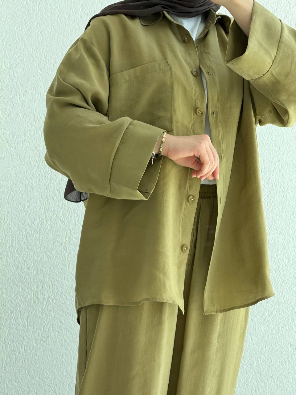 Modal Şalvar Model Takım 8561 - Yeşil