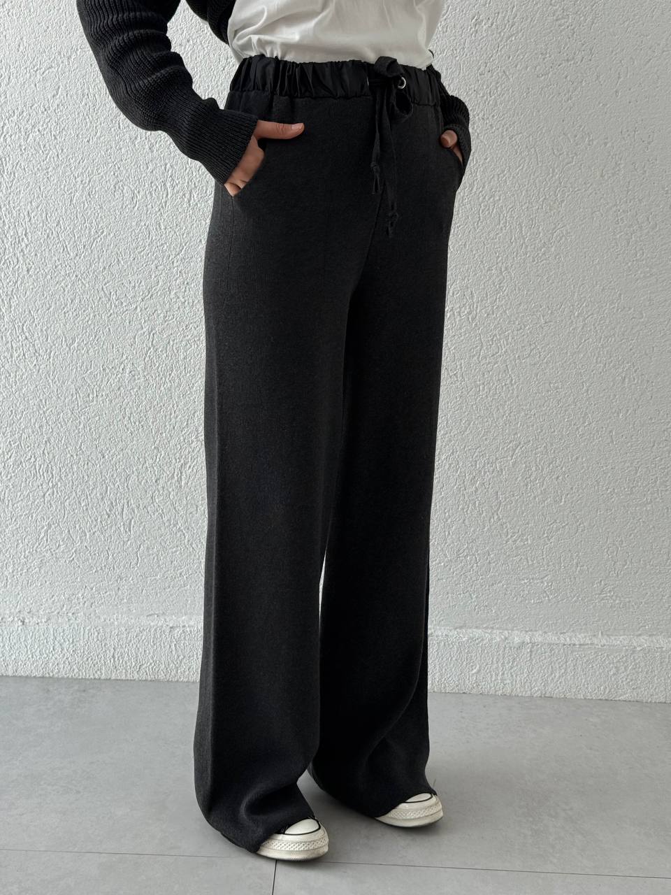 Cep Ve Bel Paraşüt Detay Triko Takım T50 - Antrasit