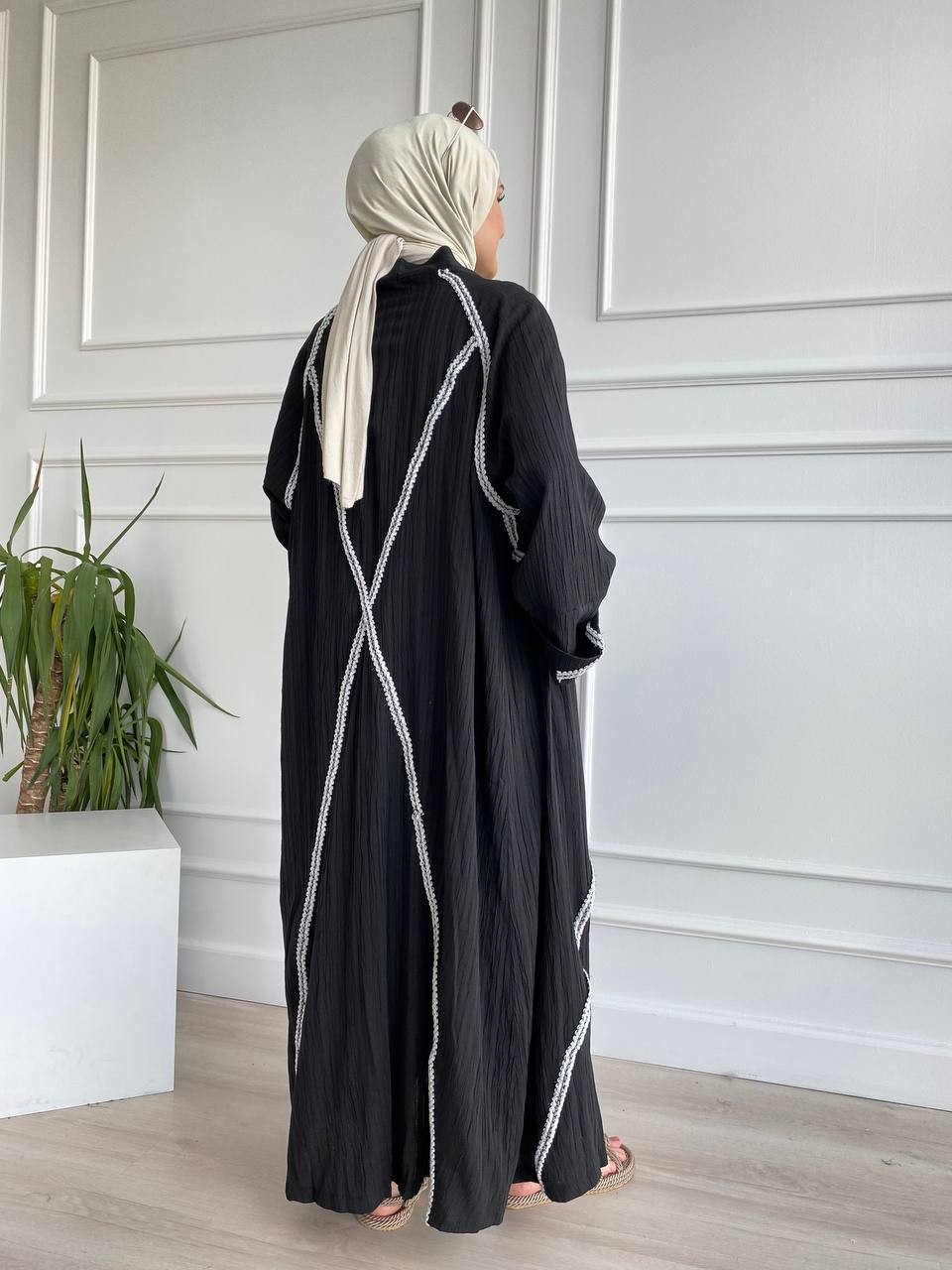 Dantel Şeritli Kimono