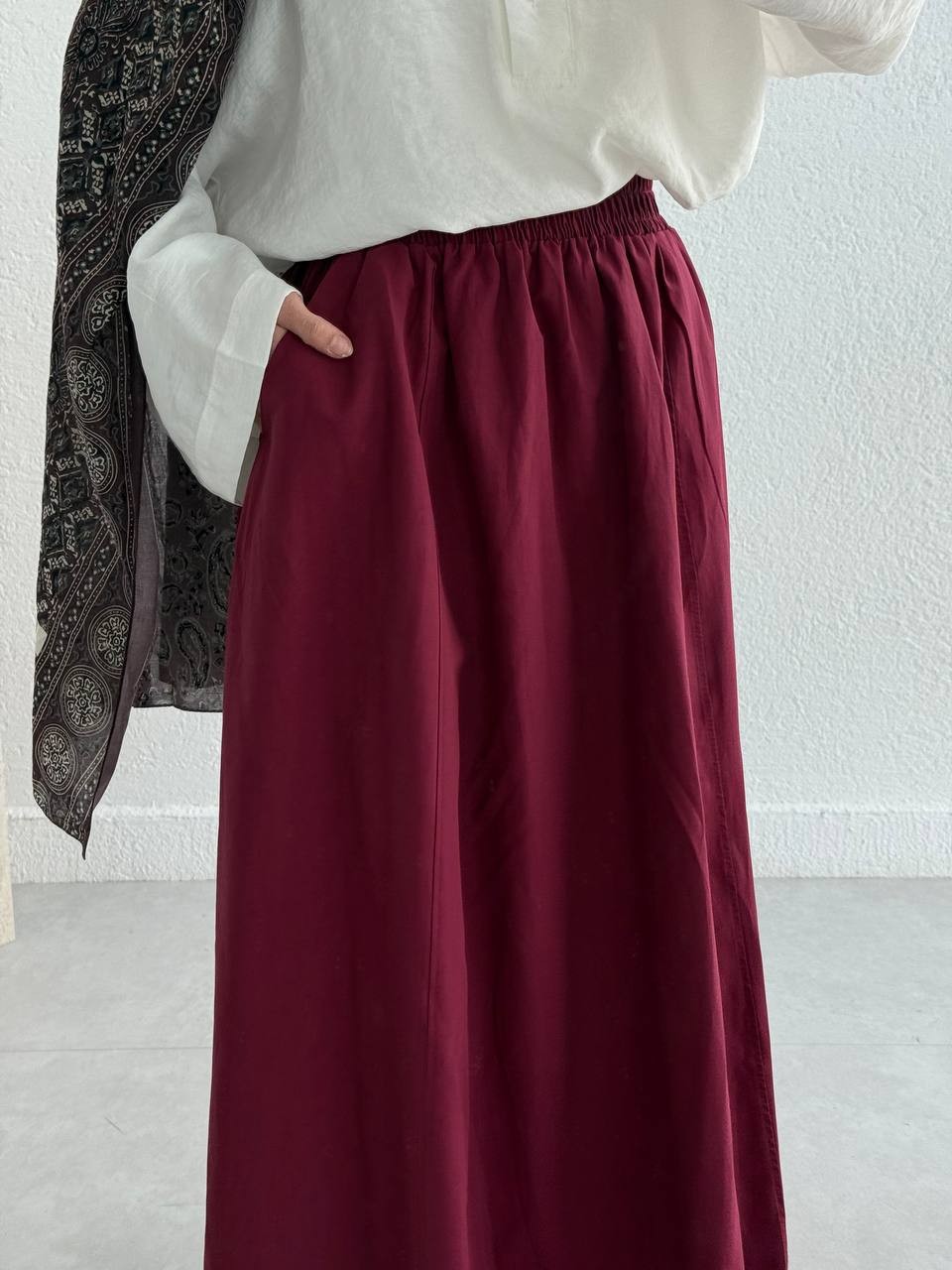 Poplin Etek 5017 - bordo
