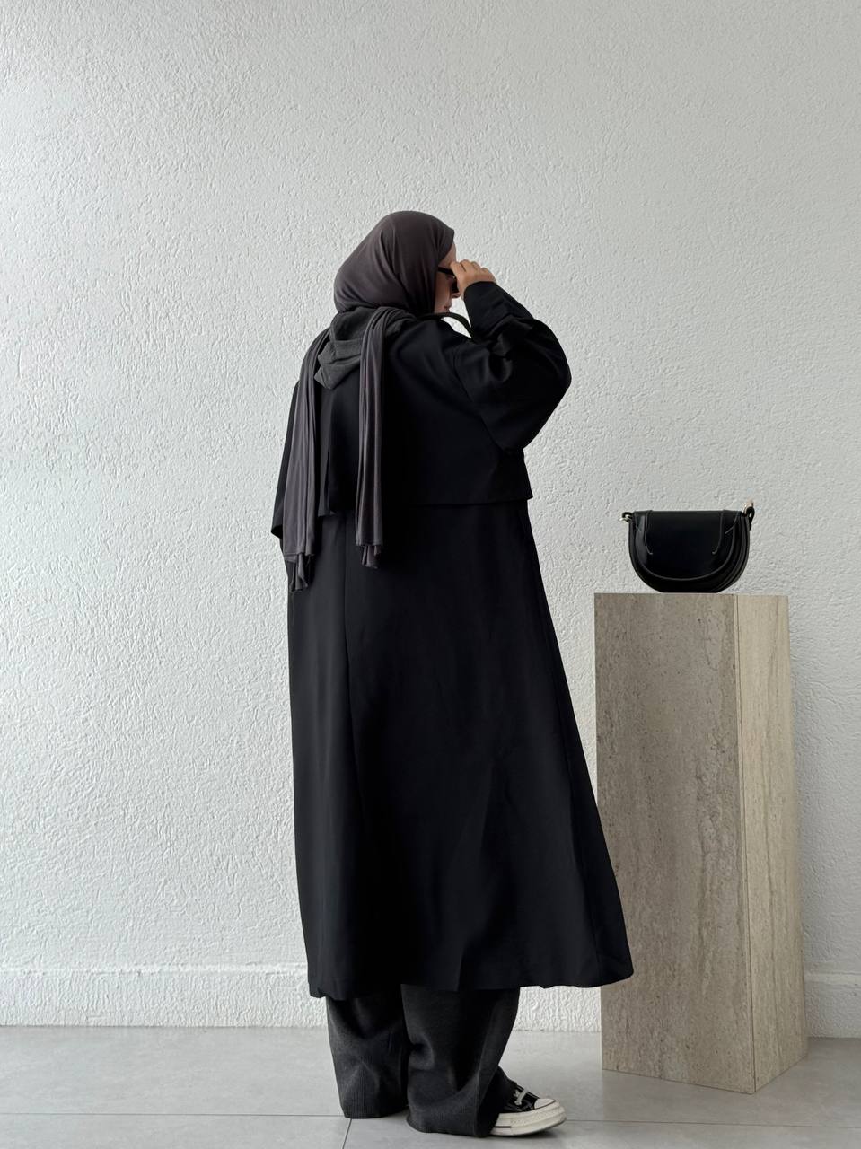 Premium Kalite Oversize Astarlı Kuşaklı Trençkot 9476