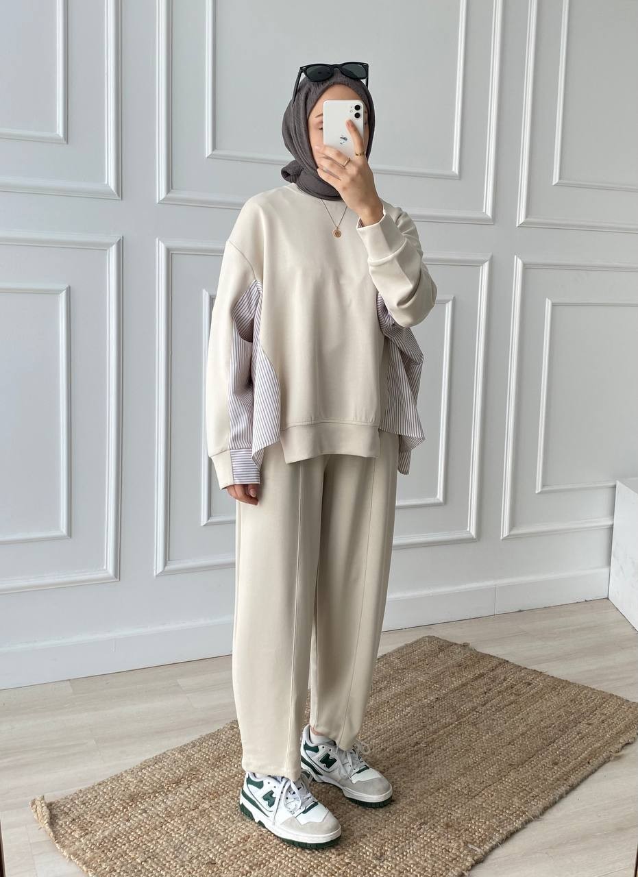 Oysho Kumaş Oversize Garnili Takım