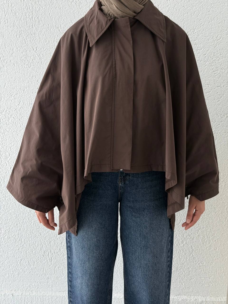 Pelerinli Panço Trençkot 7603 - Kahve
