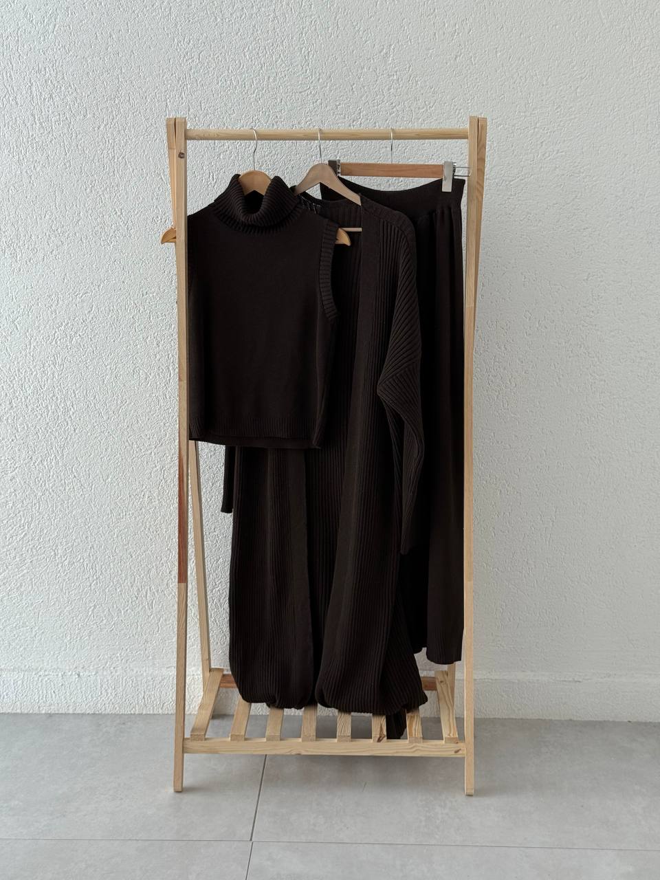 Üçlü Triko Takım T53 - Siyah