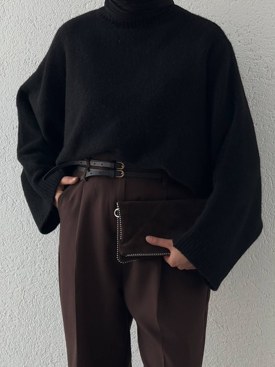 Yarasa Kol Triko Kazak 10817 - Siyah