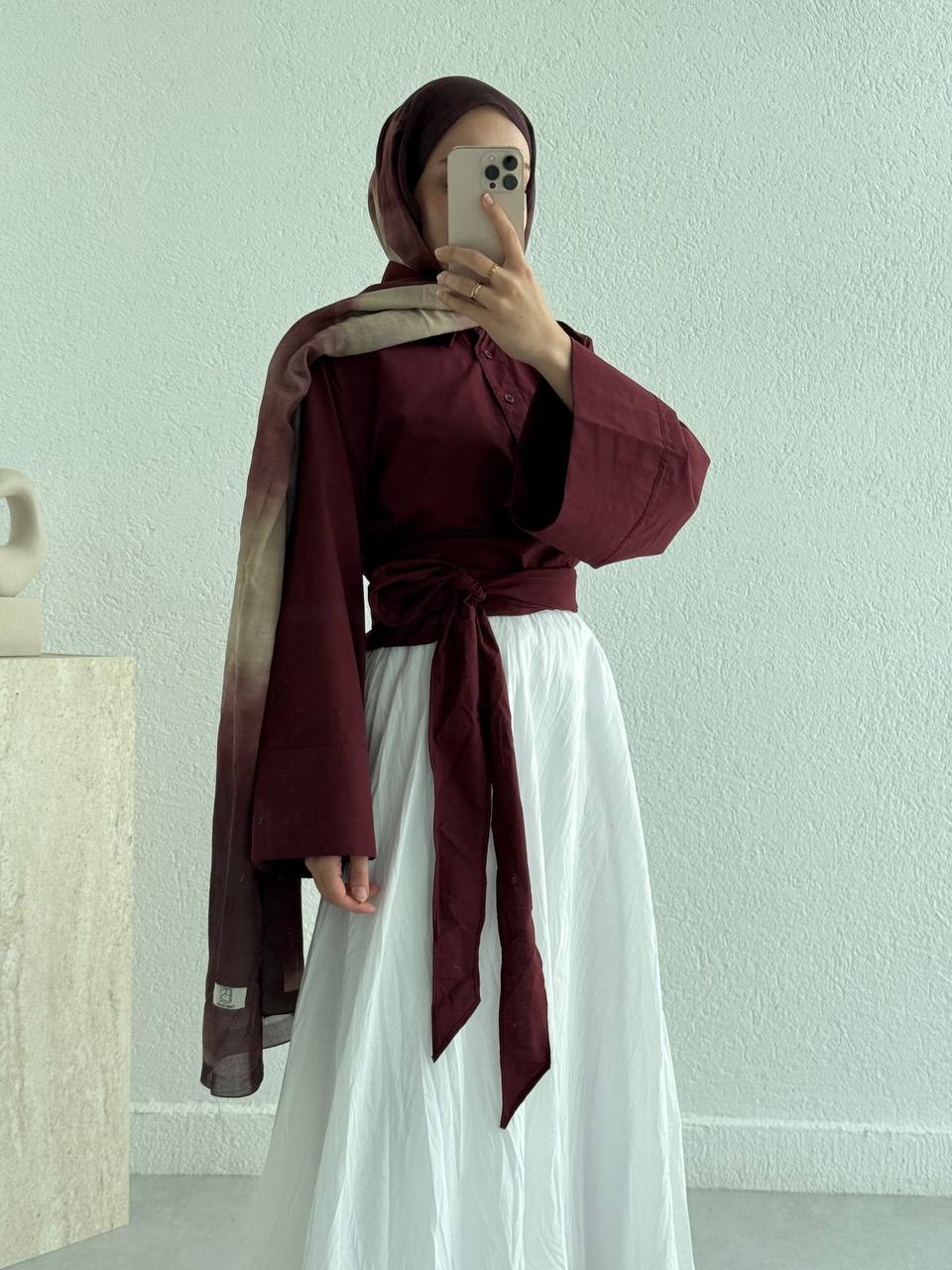 Yandan Bağlamalı Poplin Gömlek