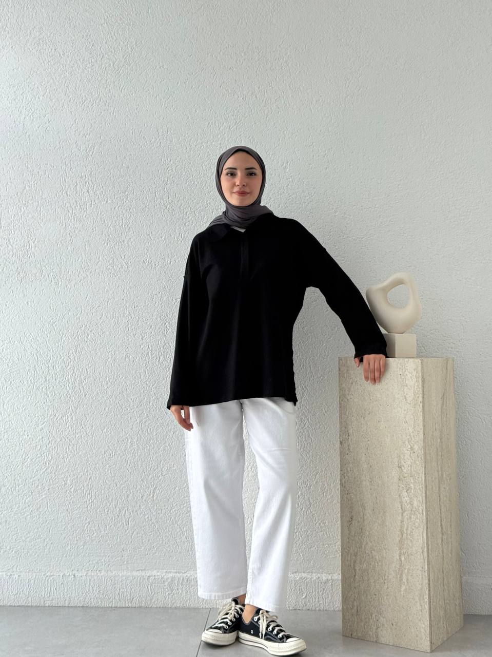 Pis Dikişli Polo Yaka Sweat 0040