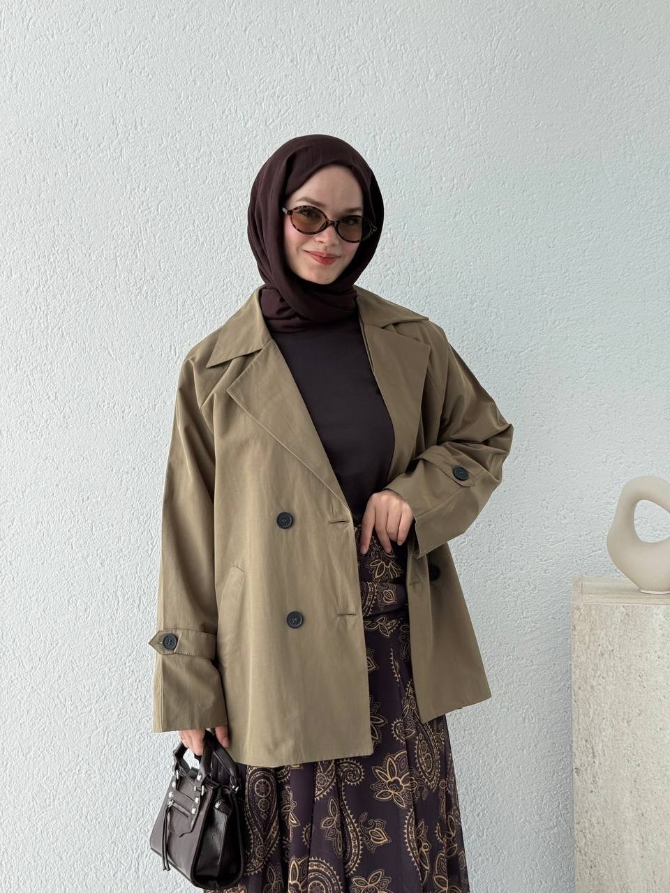 Massımo Model Arkası Düğmeli Trenç CNS