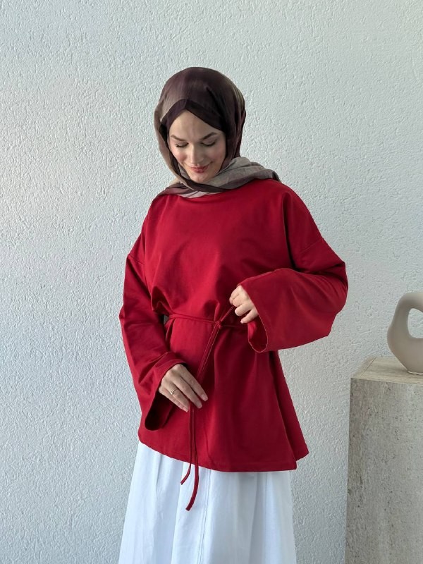 Oversize İki İplik Yan Yırtmaçlı Sweat
