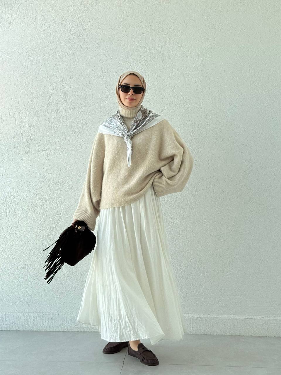 Yarasa Kol Triko Kazak 10817 - Bej