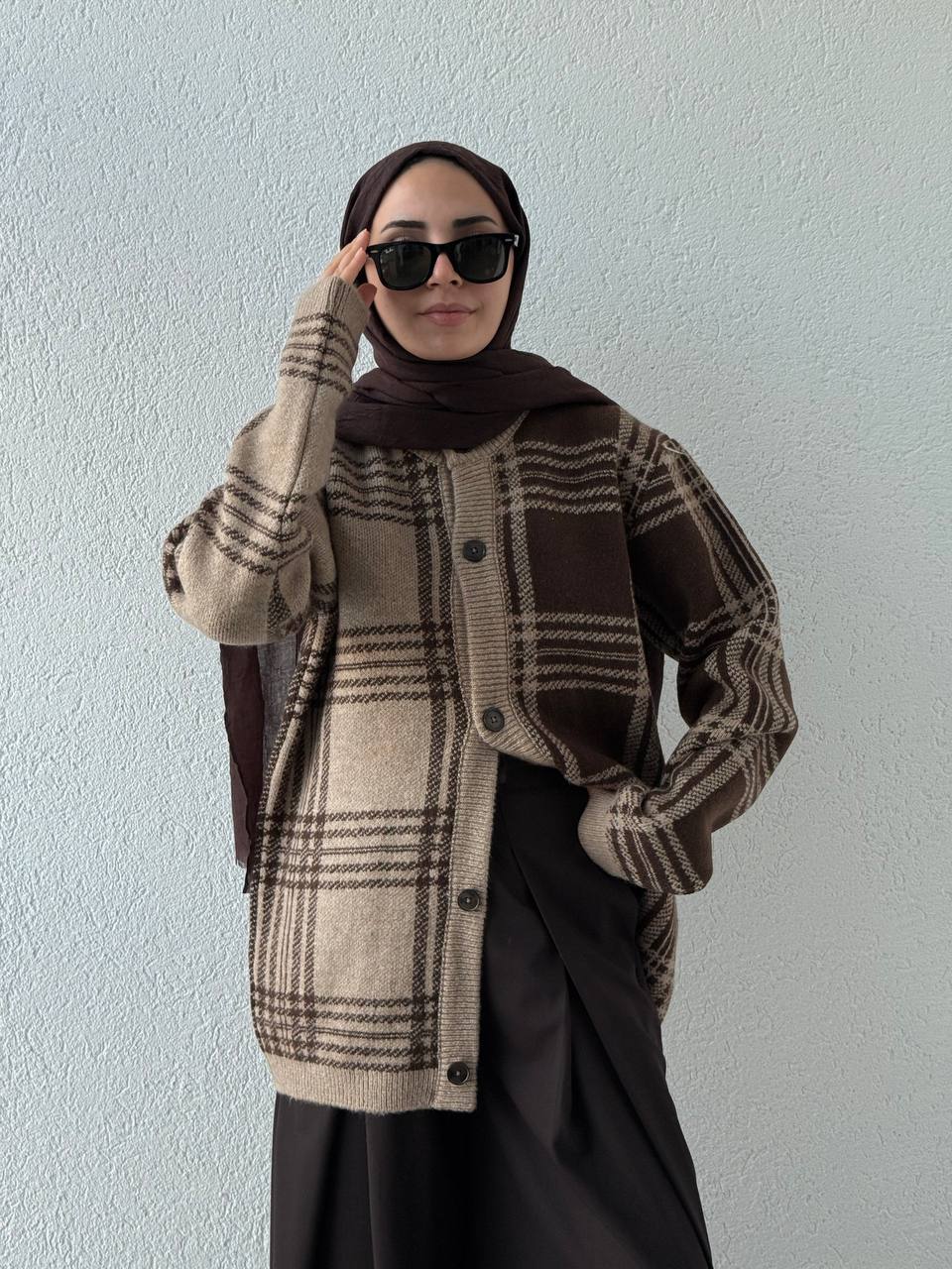 Premium Ekose Desen Hırka 0067