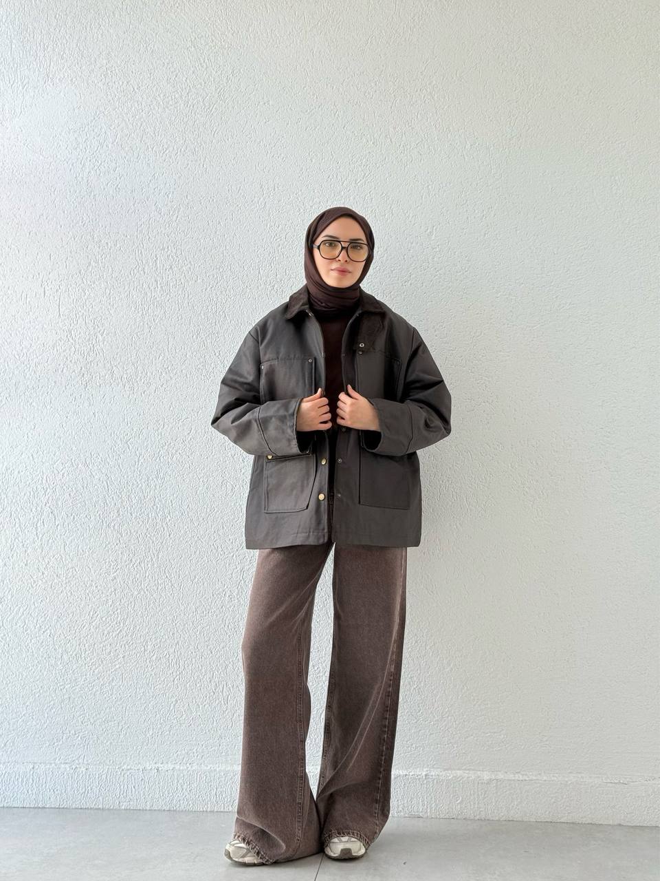 Kadife Yaka İçi Kapitone Dolgulu Mont 255132 - Kahve