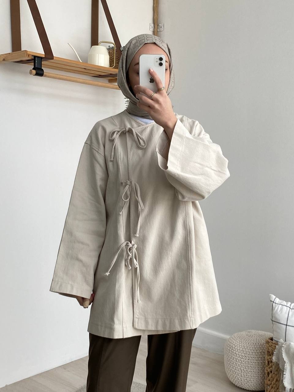 Gabardin Bağlamalı Kimono 7428