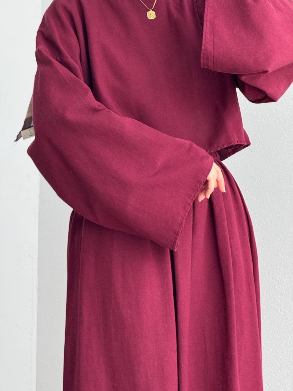 Crop Etekli Takım - bordo