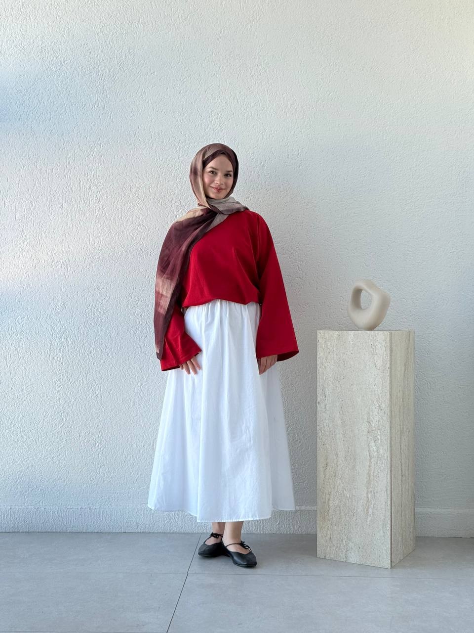 Oversize İki İplik Yan Yırtmaçlı Sweat