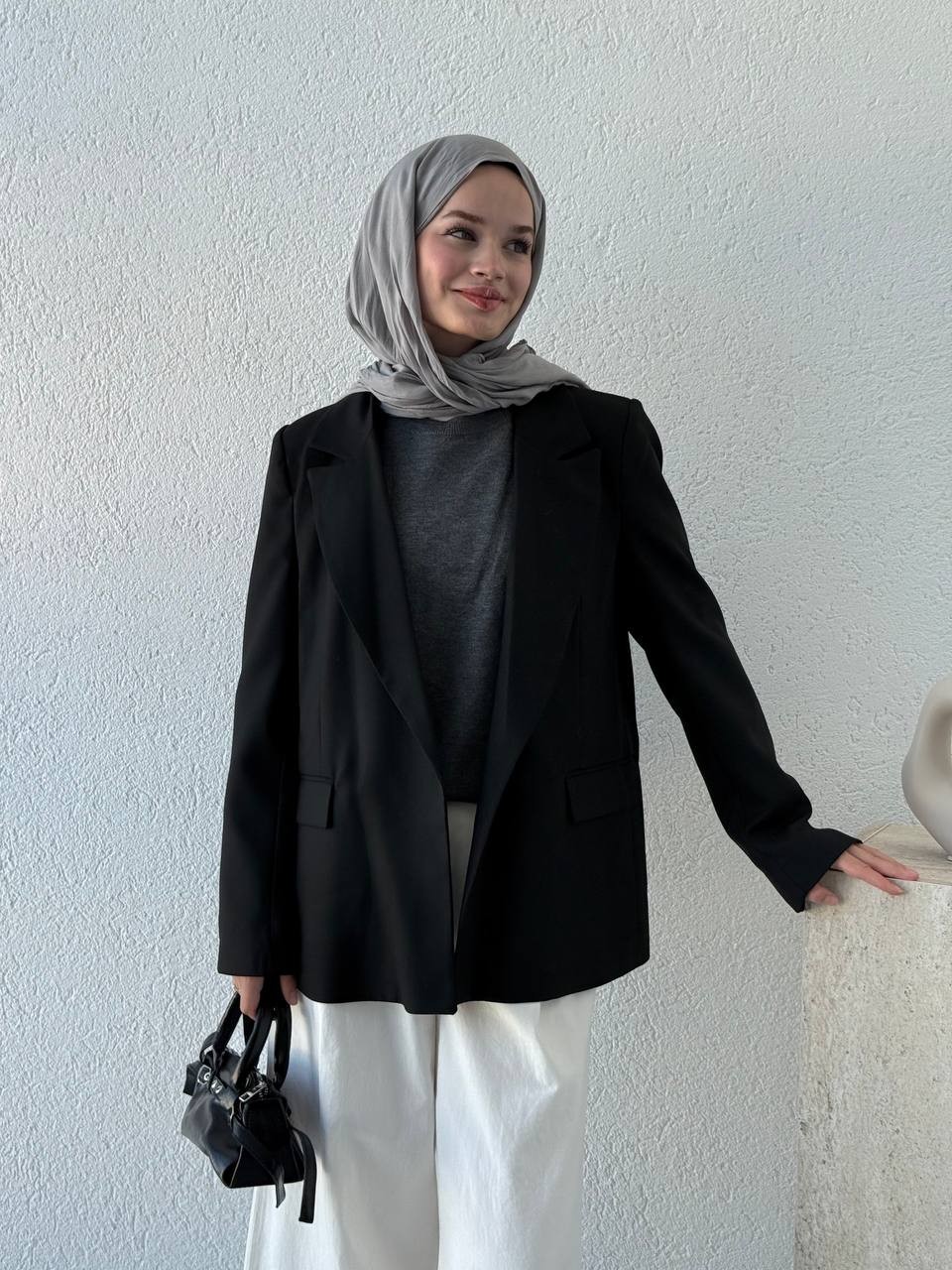 Poliviskon İçi Astarlı Blazer Ceket