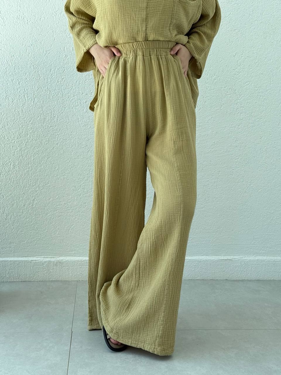 Müslin Bol Paça Pantolon 1184