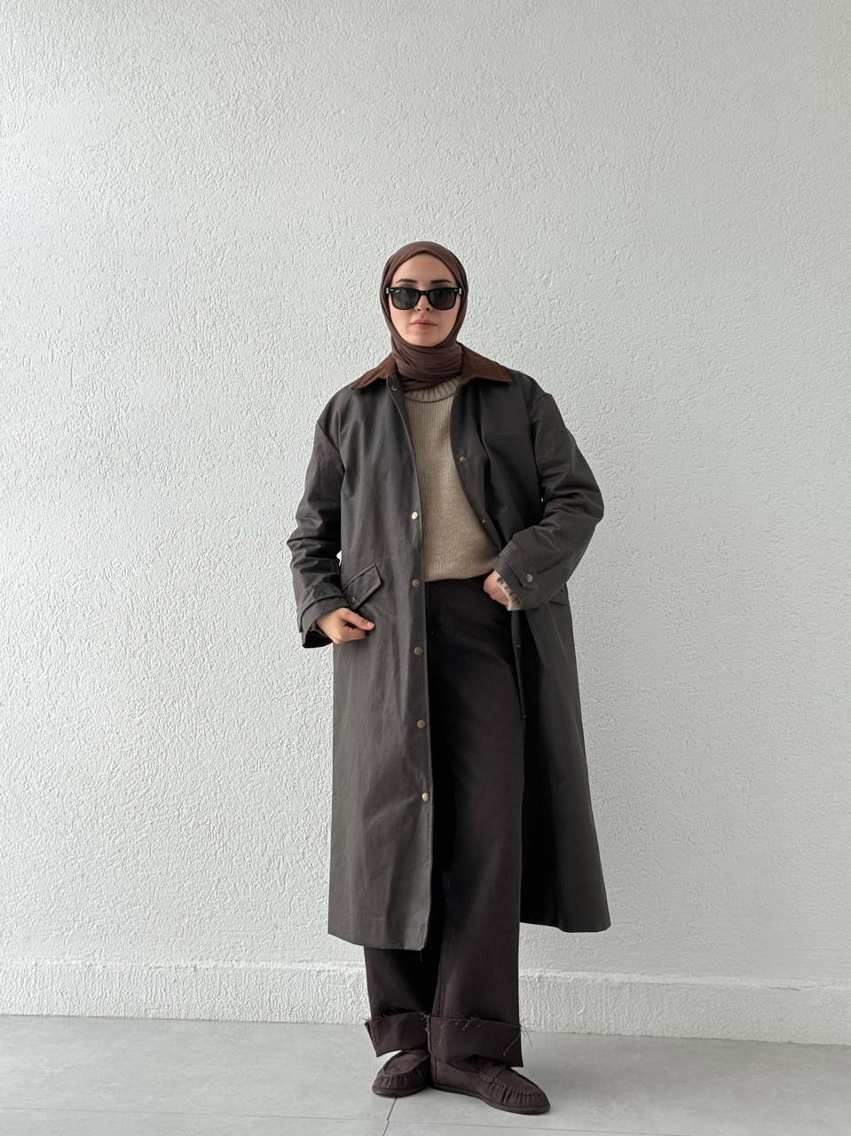 Barbour Kadife Yaka B Kalite Trenç FL 250605