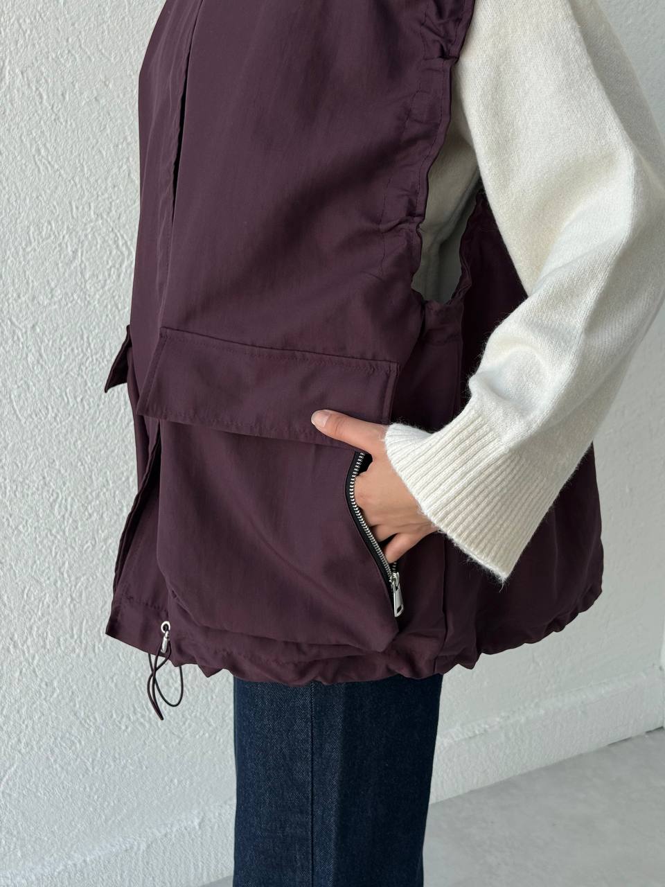 Zara Model Kol Lastik Detaylı Yelek