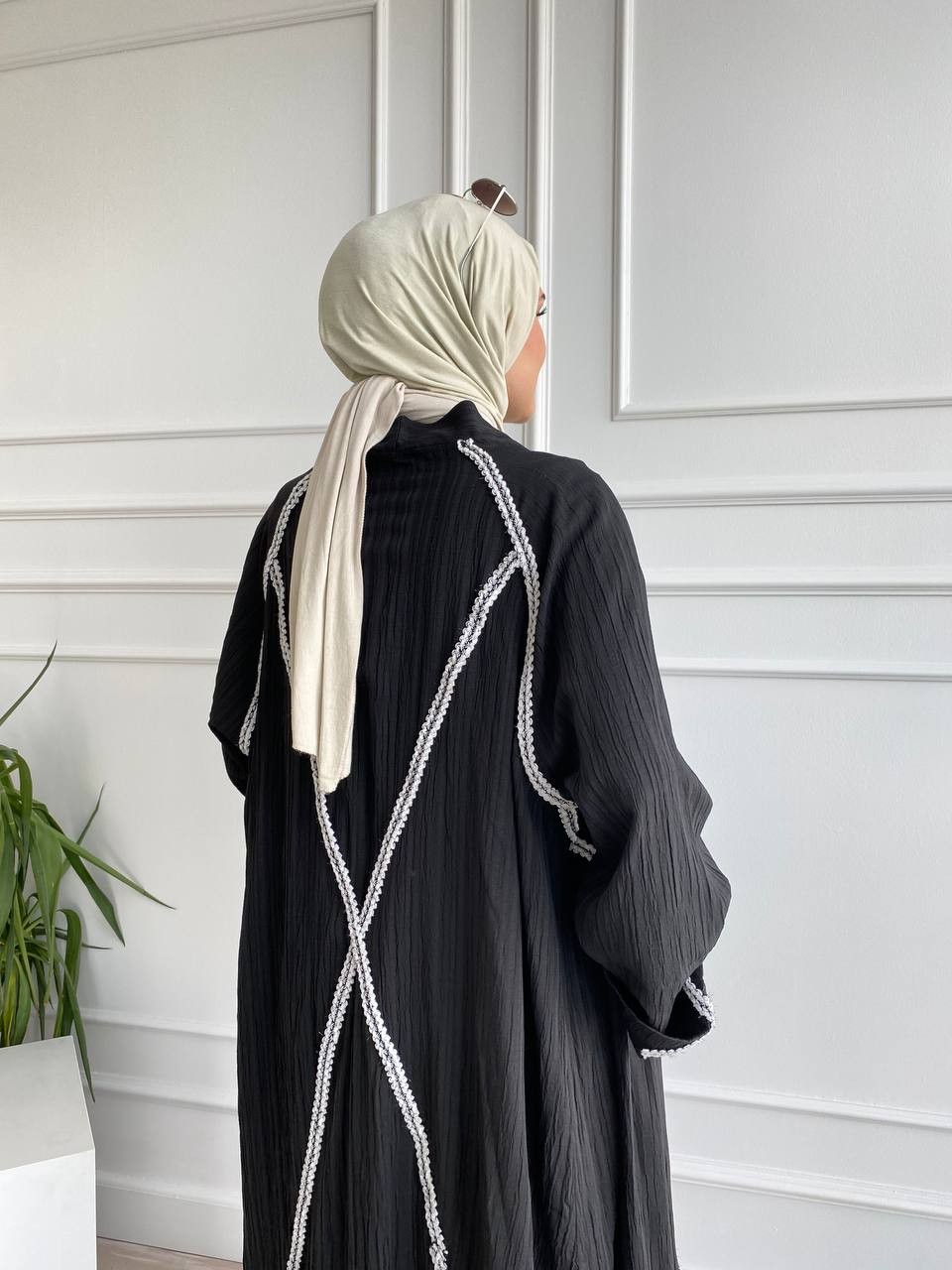 Dantel Şeritli Kimono