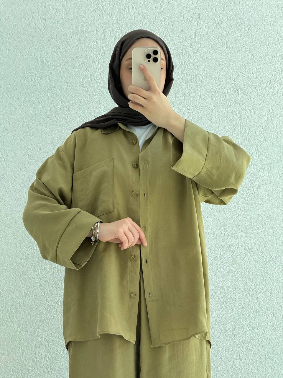 Modal Şalvar Model Takım 8561 - Yeşil