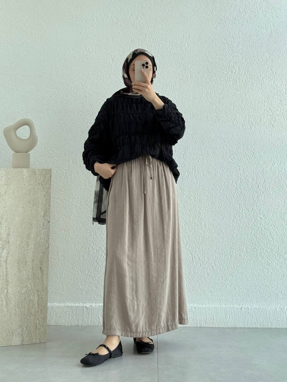Massimo Model Balon Gömlek  - Siyah