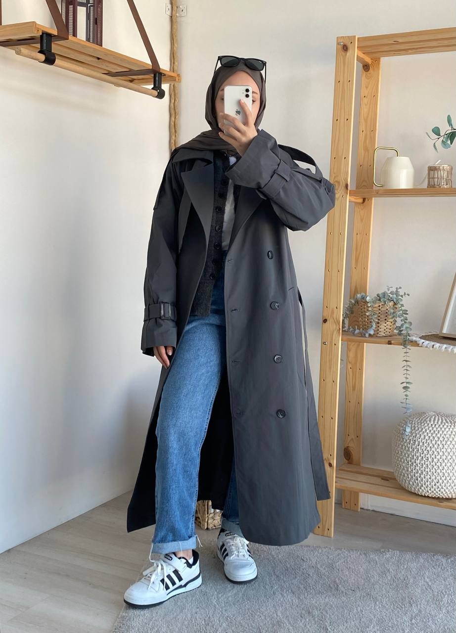 Kanvas Oversize Zara Model Trençkot