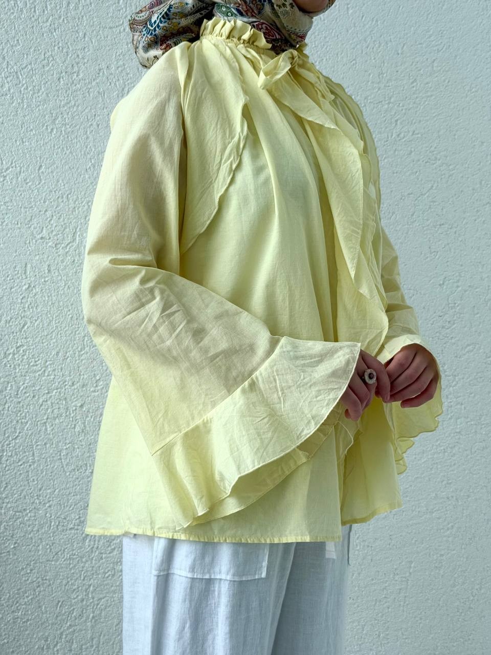 Zara Model Vual Fırfırlı Gömlek 2036