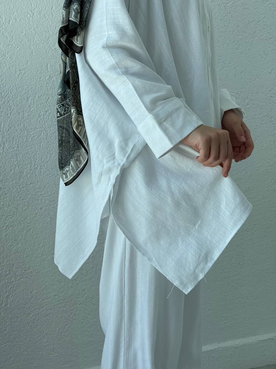 Panço Model PamukluÜ Pantolon Takım - Beyaz