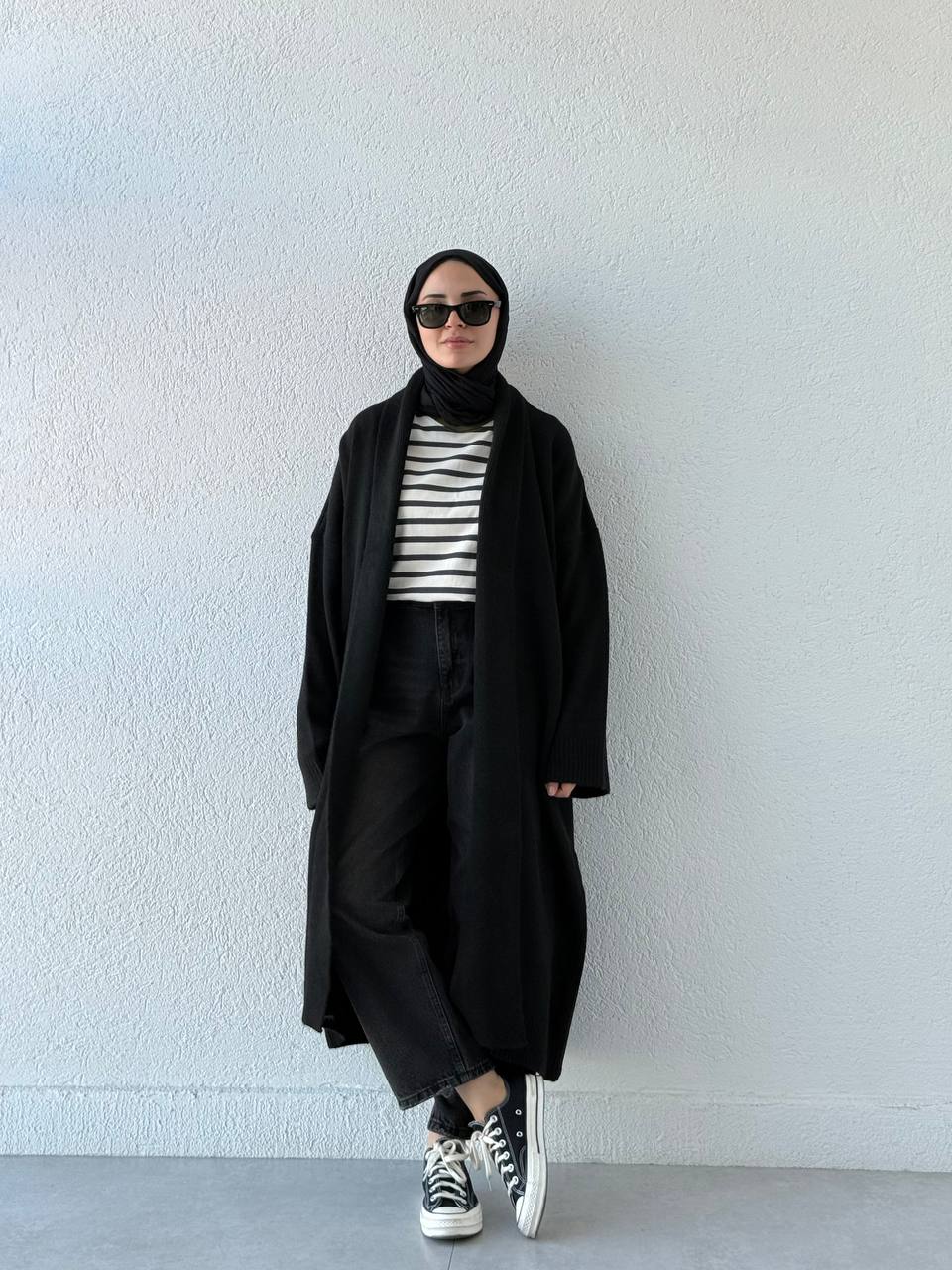 Şal Yaka Uzun Hırka 2310006