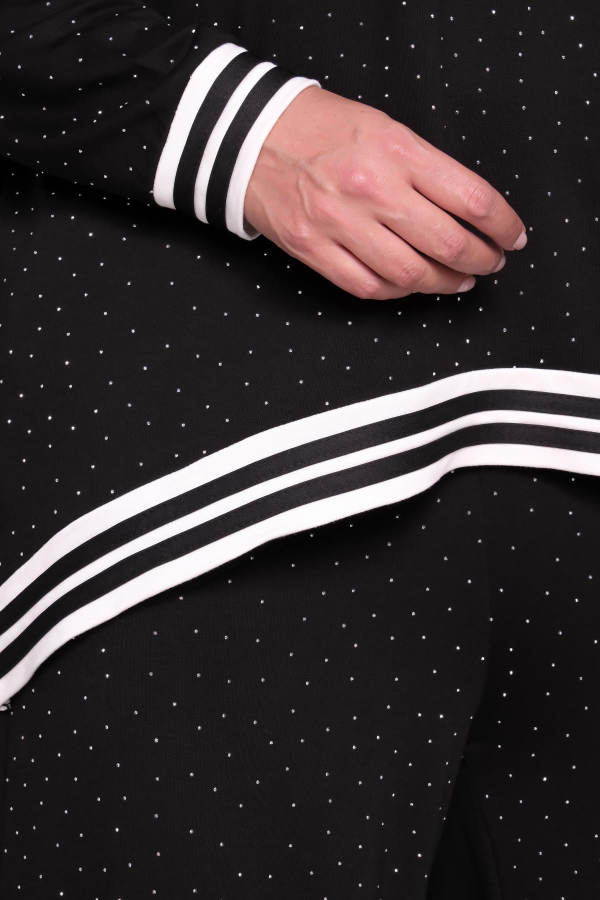 Kadın Büyük Beden Punto Taşlı Salaş Eşofman Takımı