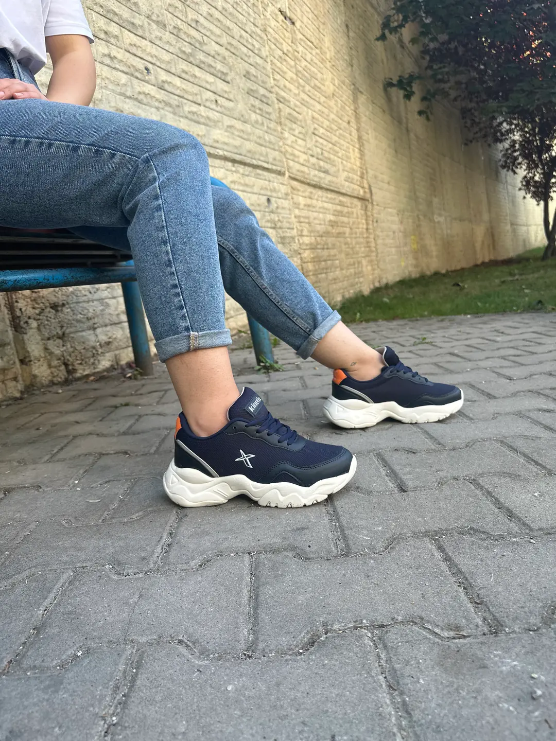 Bonjey Kadın Lacivet Günlük Kaymaz Taban Günlük Ayakkabı