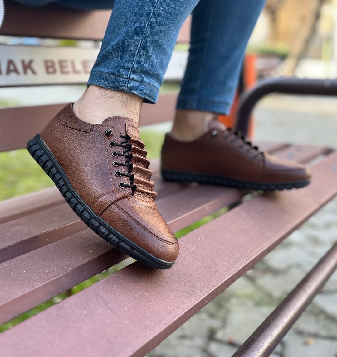 Merdivenli Erkek Spor Ayakkabı  - Taba