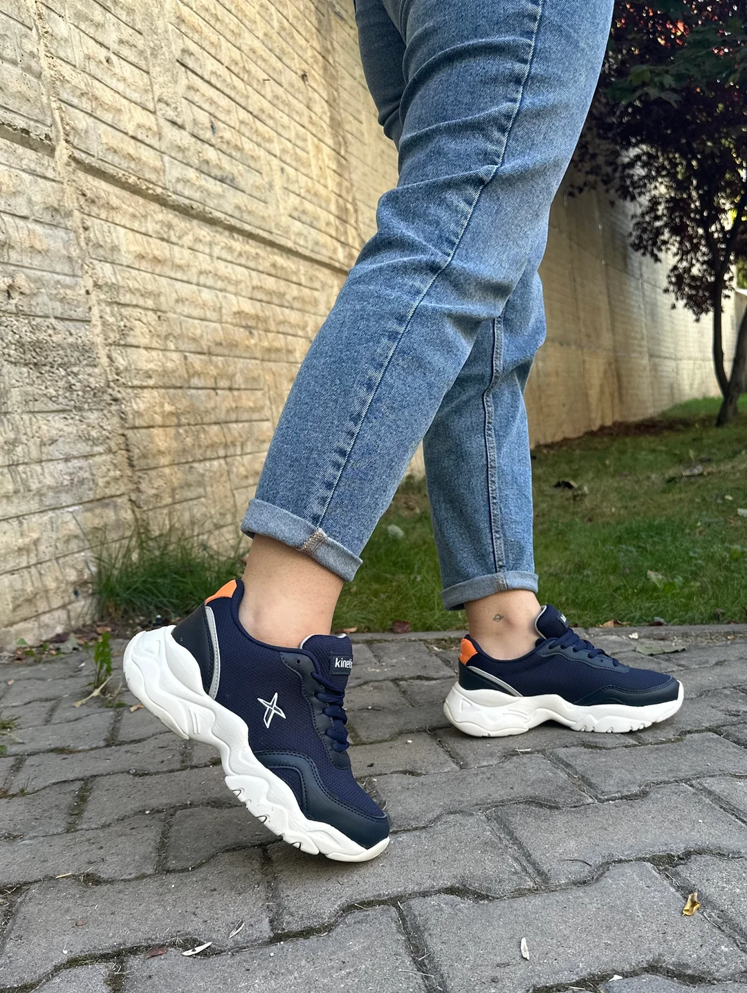 Bonjey Kadın Lacivet Günlük Kaymaz Taban Günlük Ayakkabı