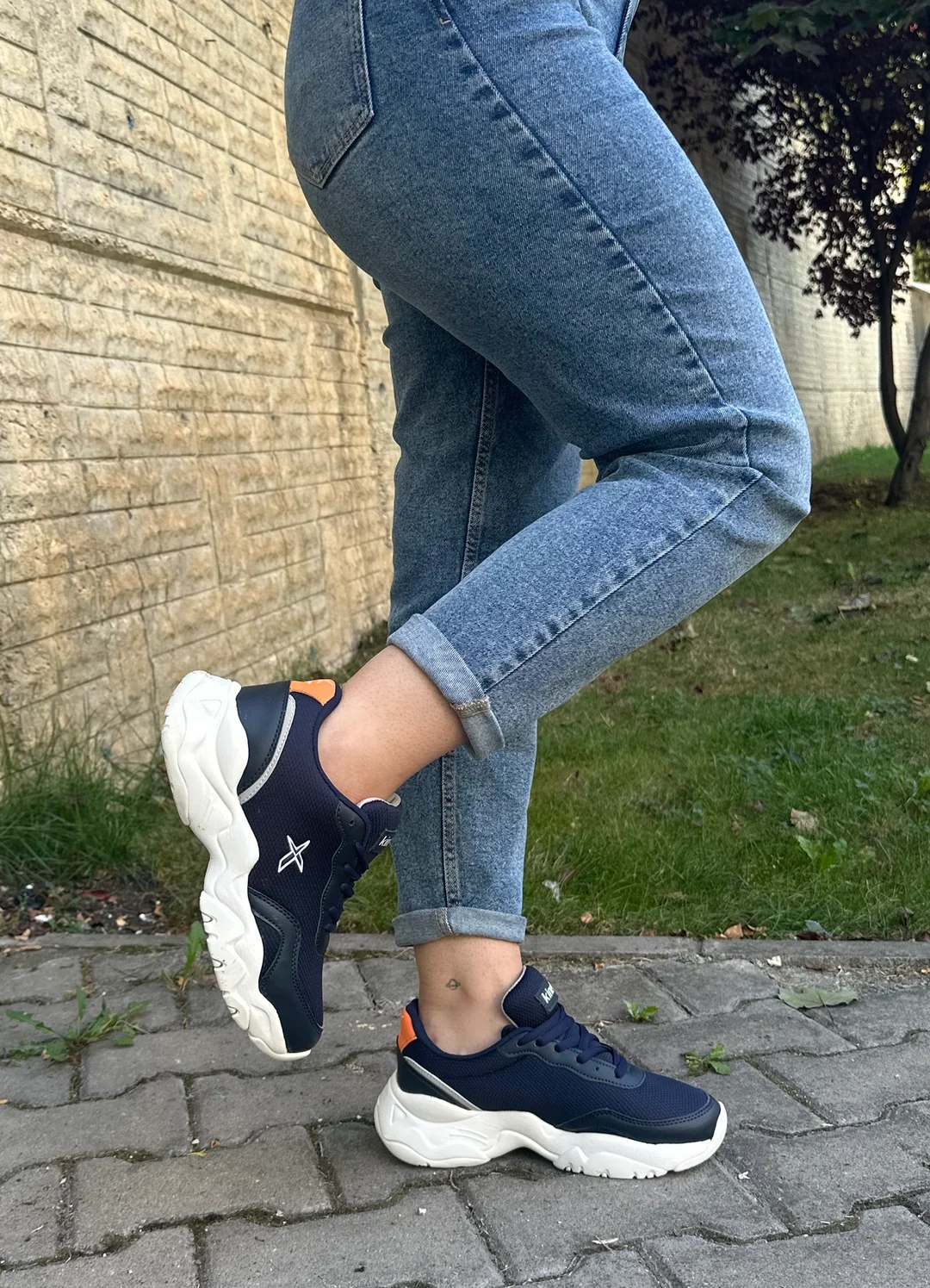 Bonjey Kadın Lacivet Günlük Kaymaz Taban Günlük Ayakkabı