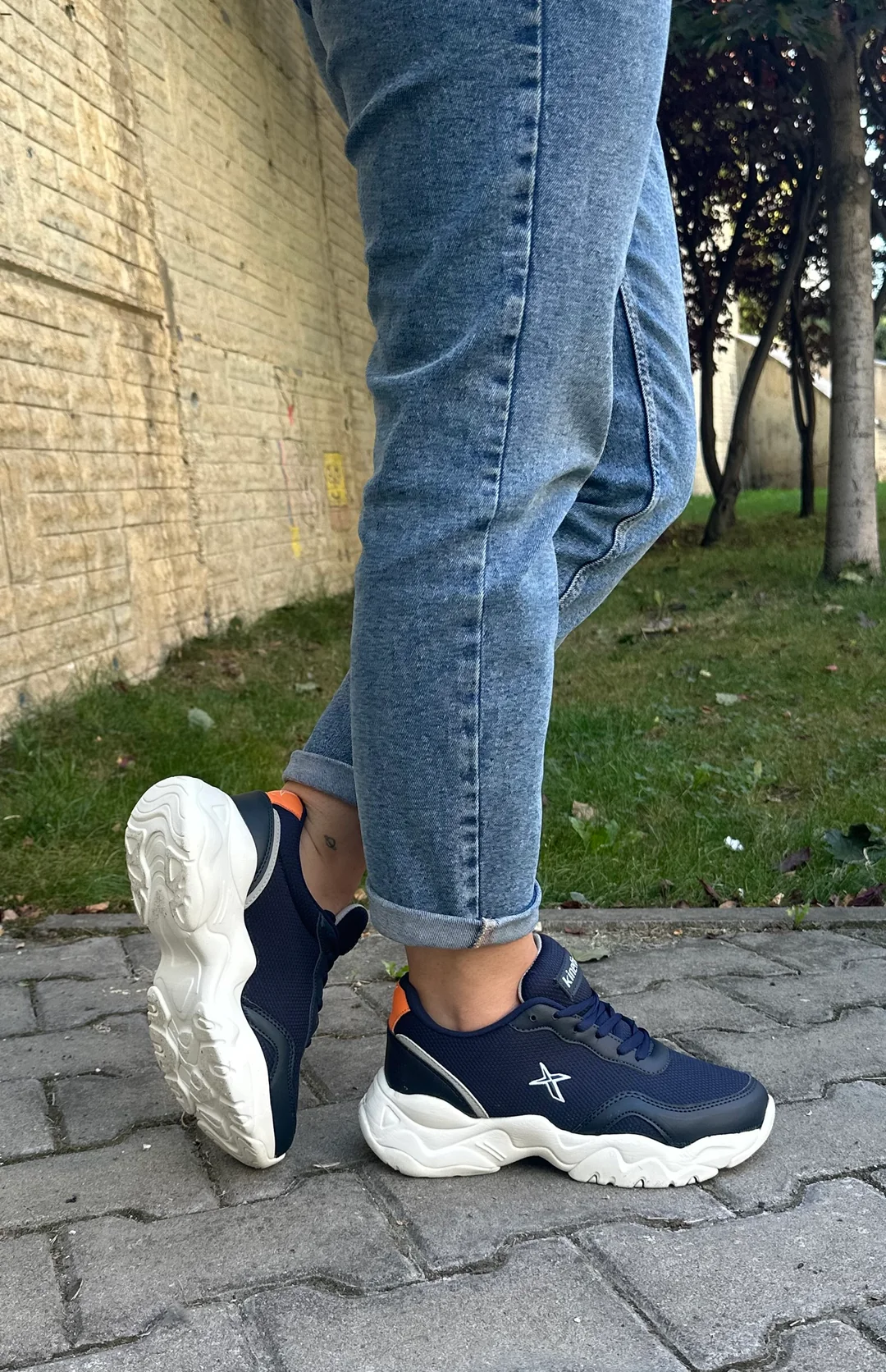 Bonjey Kadın Lacivet Günlük Kaymaz Taban Günlük Ayakkabı